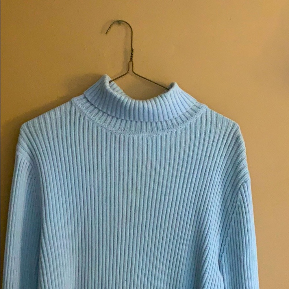 Baby Blue Long Sleeve Turtle Neck